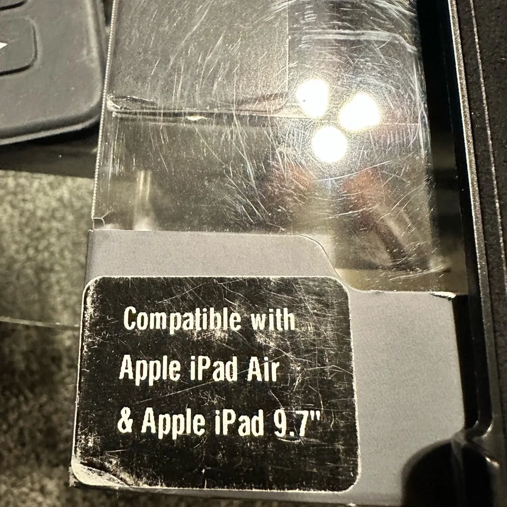 Black leather Ipad air case. Fits Ipad air and 9.7” Ipad. Brand new in the box.